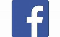 Facebook logo with white lowercase 'f' on a blue background