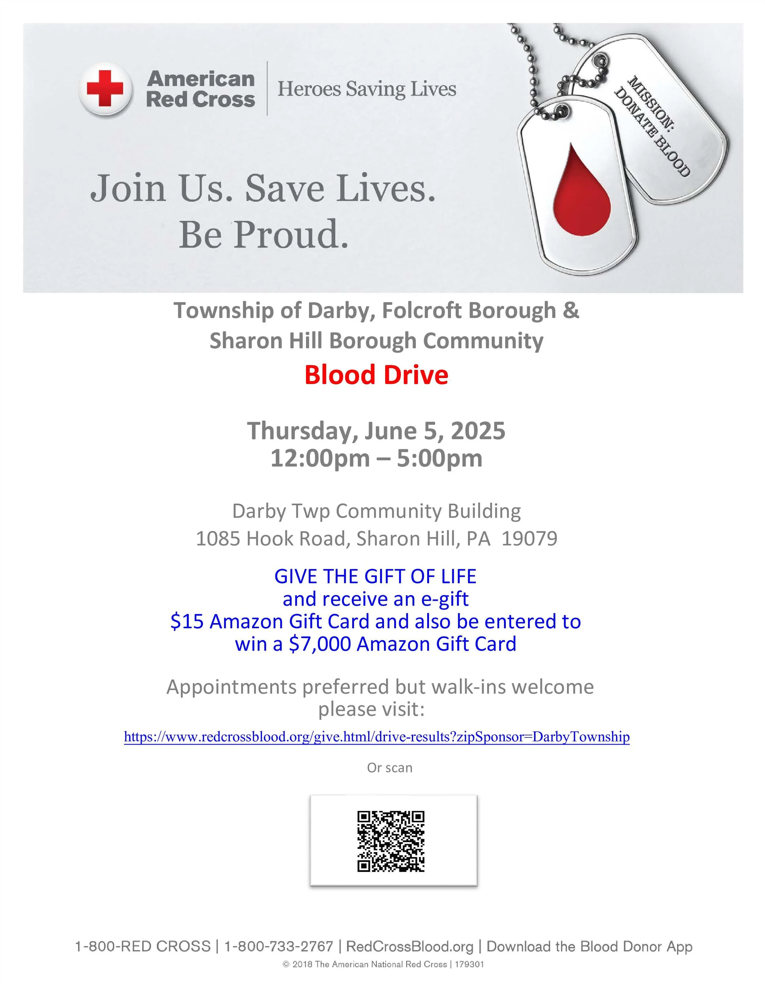 Health and Recreation- Red Cross Bood Drive