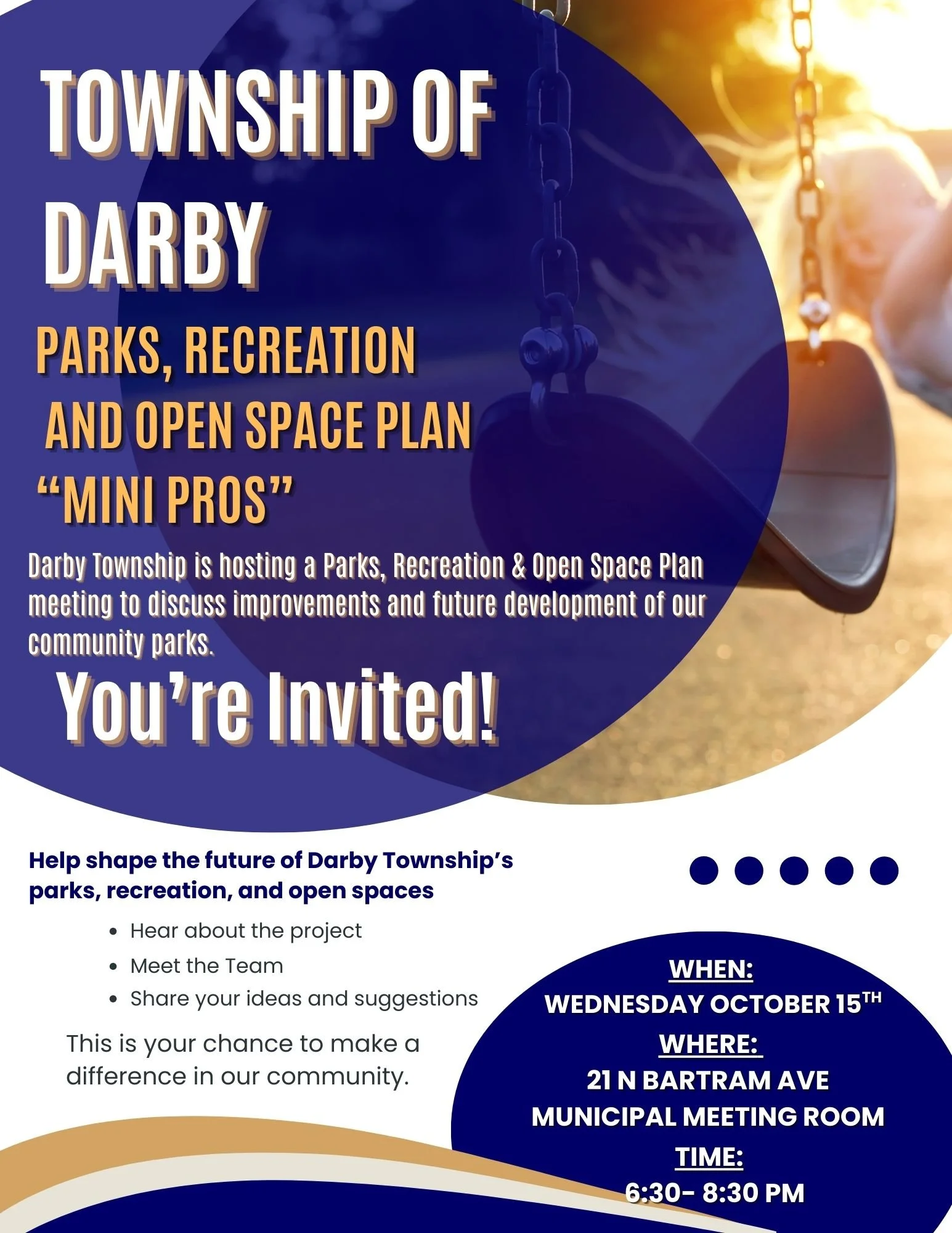 PARKS, RECREATION AND OPEN SPACE PLAN MEETING