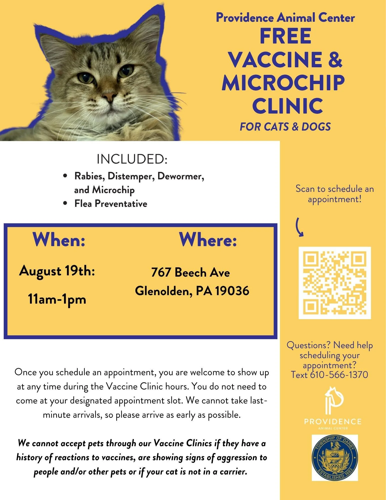 FREE VACCINE &amp; MICROCHIP CLINIC