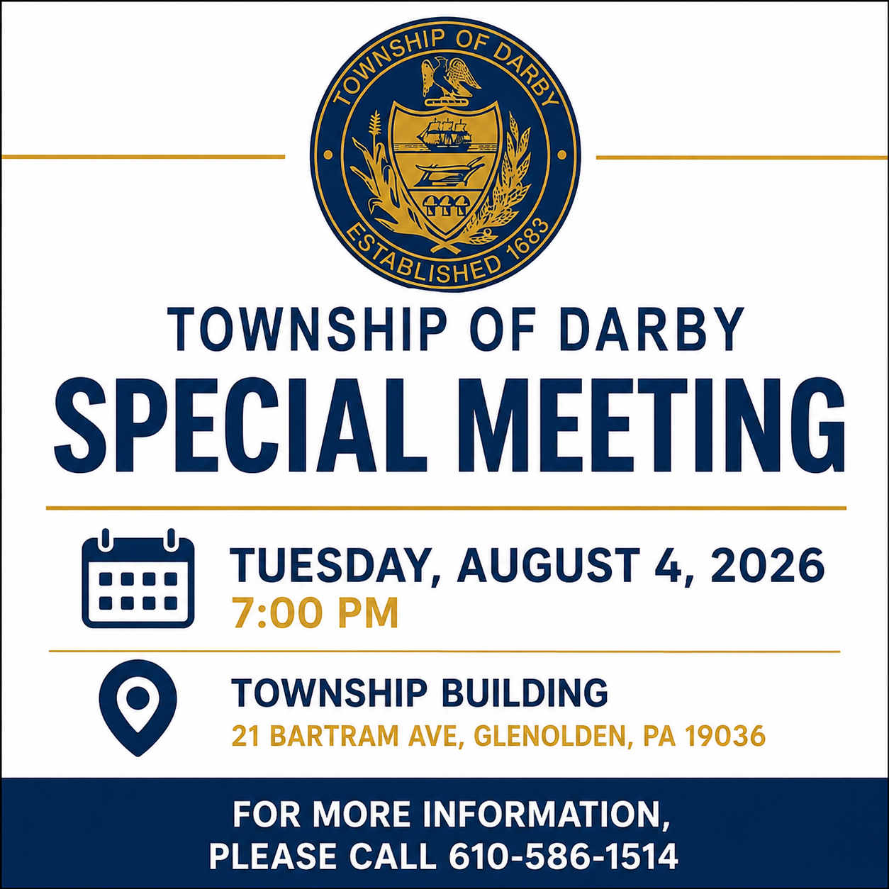 Special Meeting Announcement 