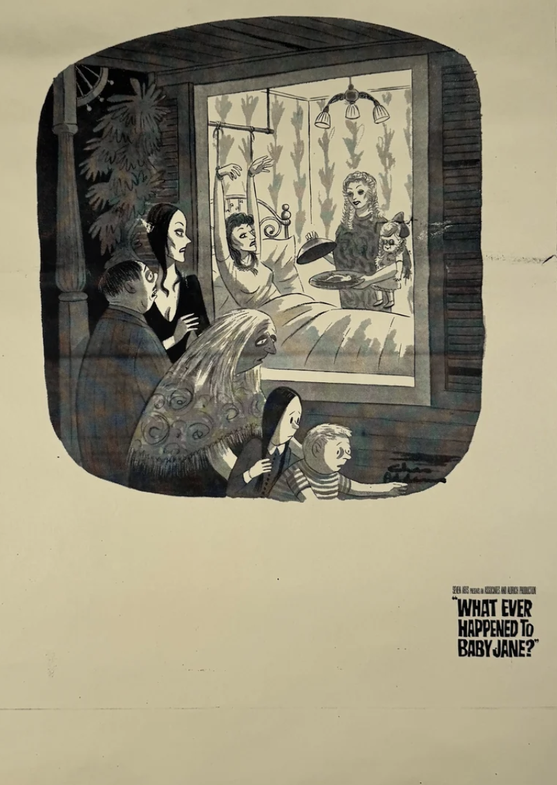 What Ever Happened to Baby Jane Charles Addams Promotional Plate Transfer Poster