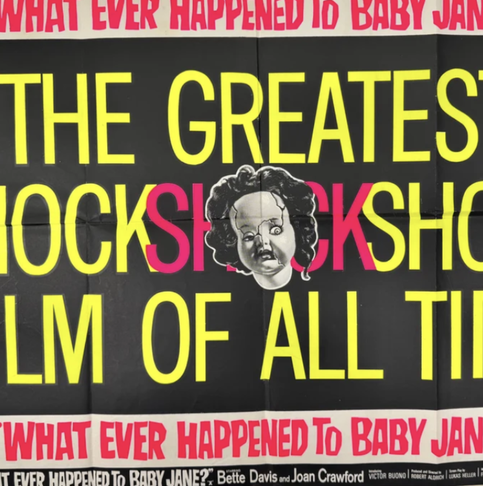 What Ever Happened to Baby Jane 1963 Original British Quad Movie Poster UK Release
