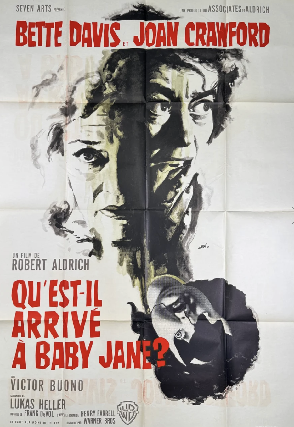 1962 What Ever Happened to Baby Jane French Grande Movie Poster