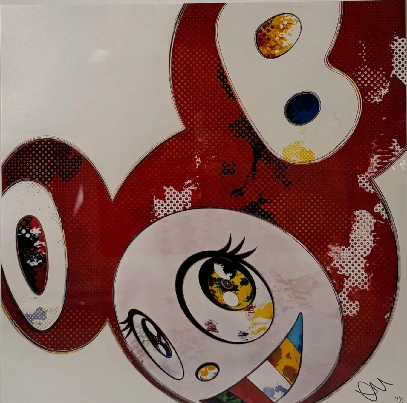 And Then (Vermillion) by Takashi Murakami 2015 Signed with COA