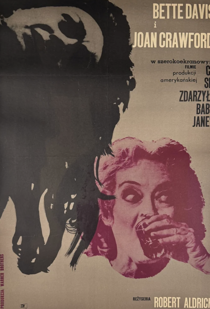 1965 What Ever Happened to Baby Jane Polish A1 Linen-Backed Movie Poster 23x33
