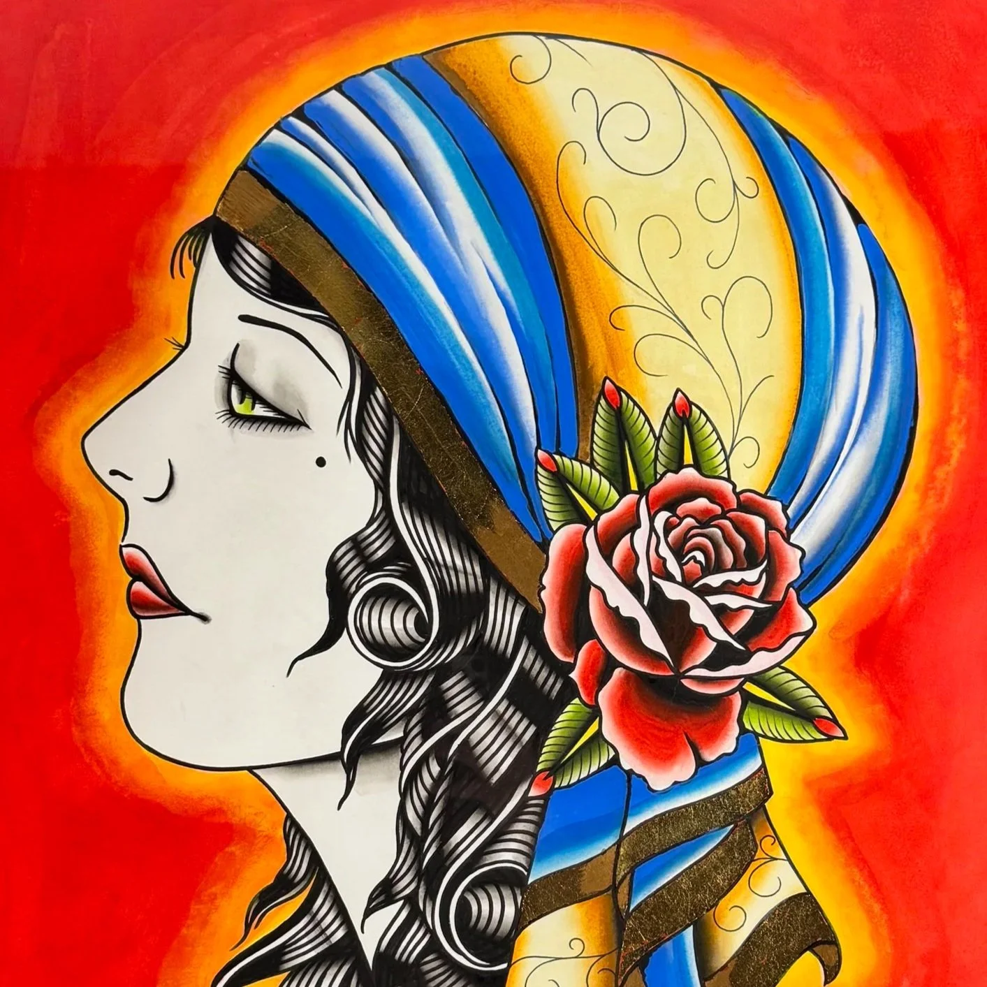 Ross K Jones “Gypsy” 2017 Original Painting Framed  23x30"