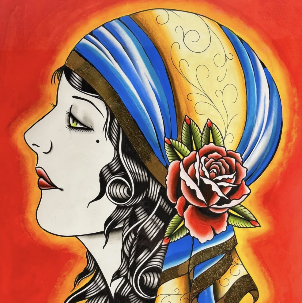 Ross K Jones “Gypsy” 2017 Original Painting Framed 23x30"