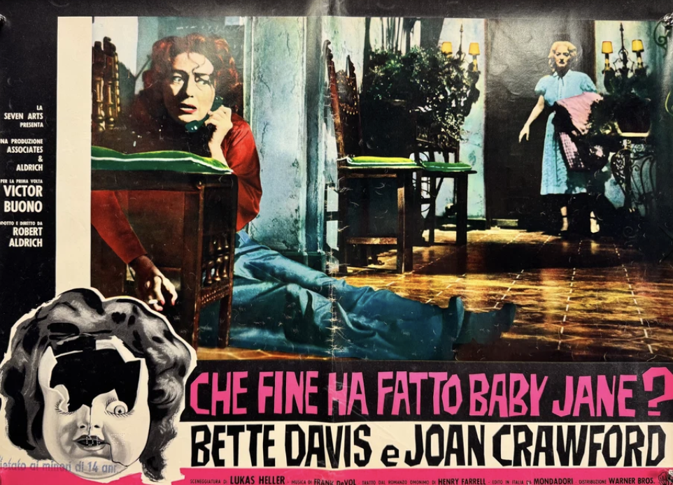 1962 What Ever Happened to Baby Jane Italian Fotobusta Hallway Scene Movie Poster