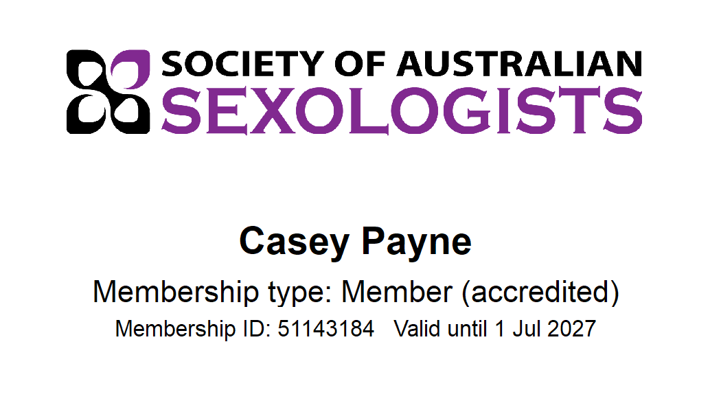 Society of Australian Sexologists Membership Card