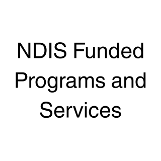 White background with the text NDIS Funded Programs and Services