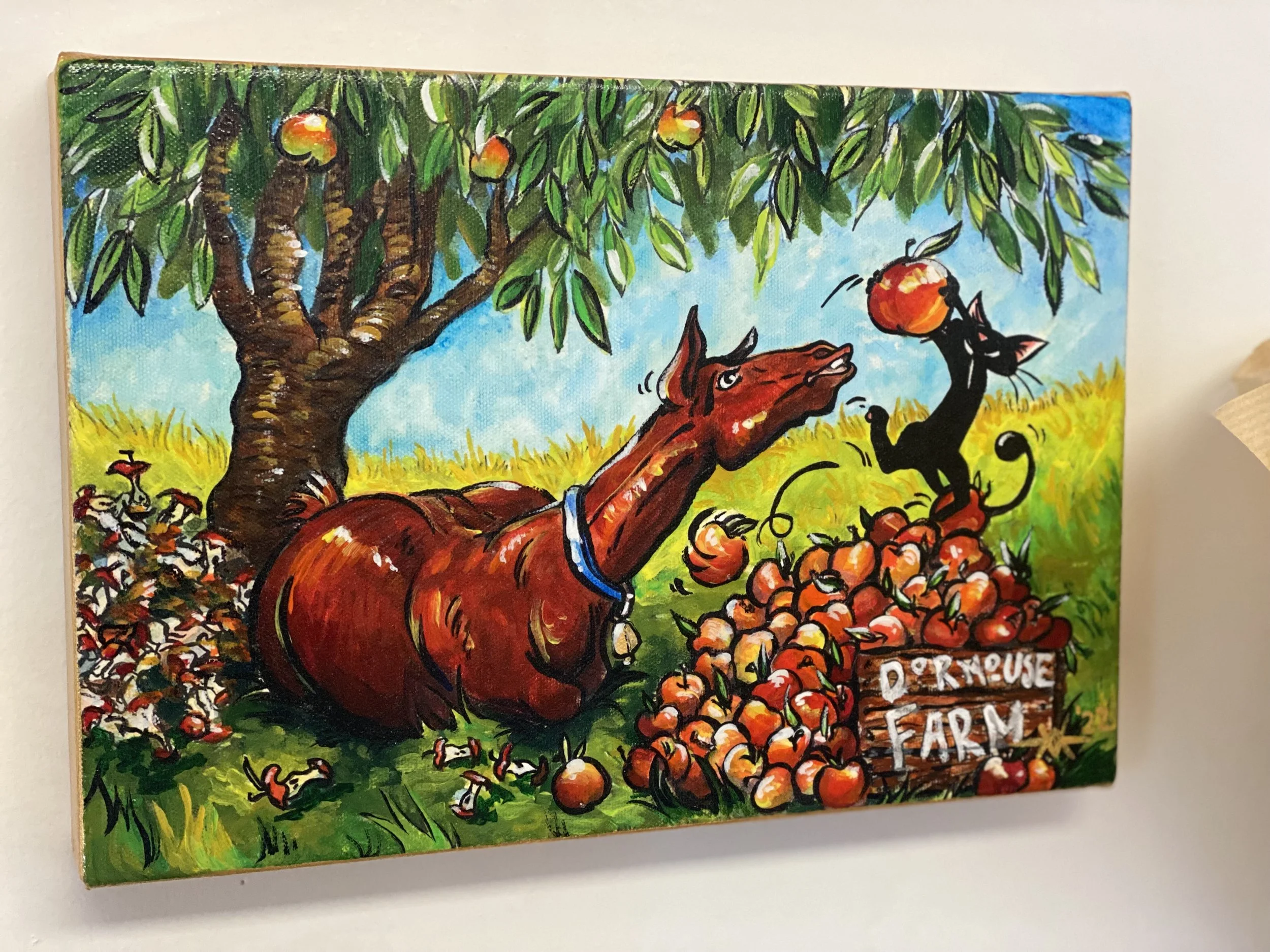 “No Such Thing As Too Much” - $250. Acrylic on Canvas. 9x12, Unframed.