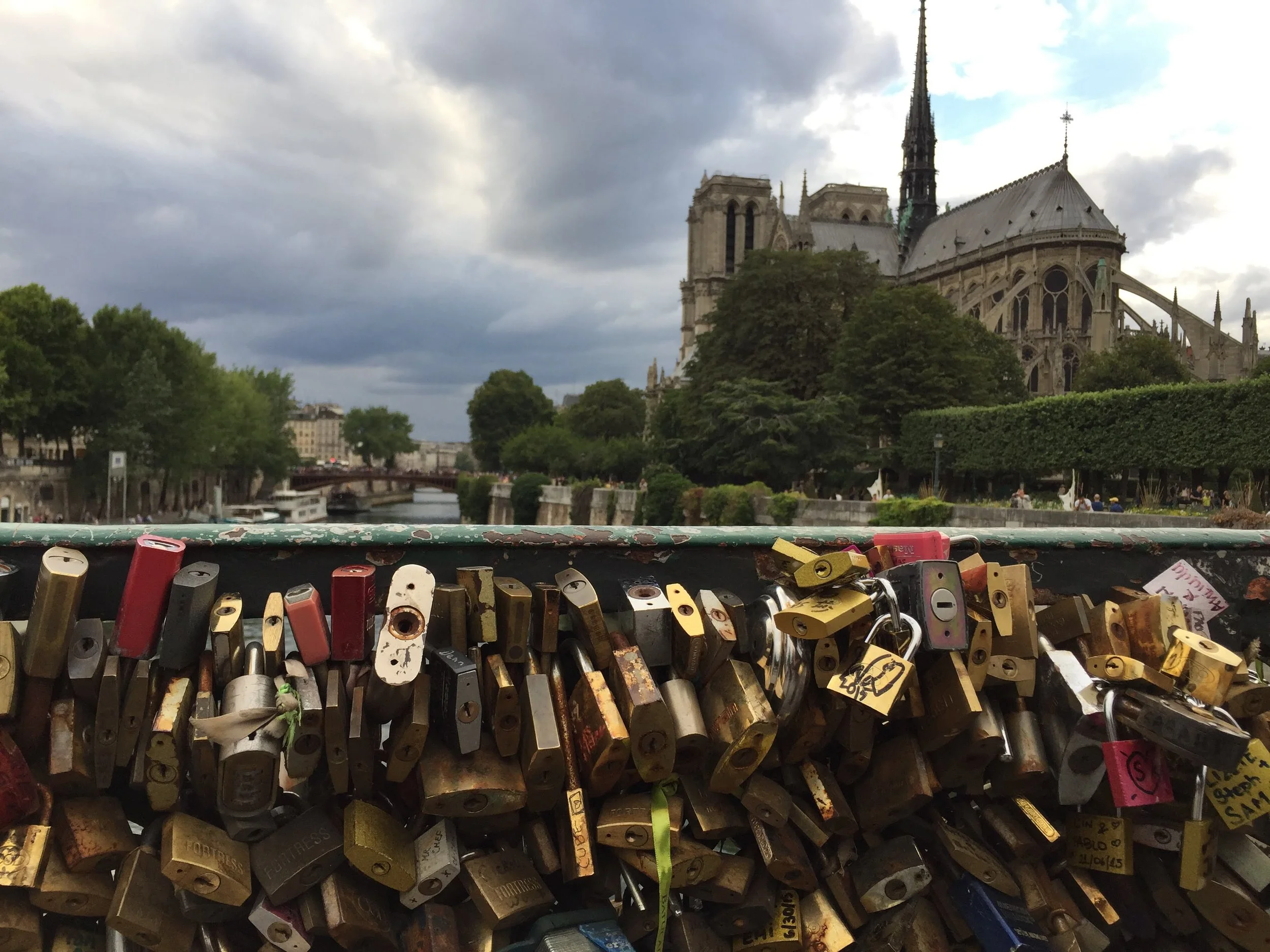 Love Locks in Paris, France 2015