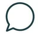 A simple outline of a speech bubble.