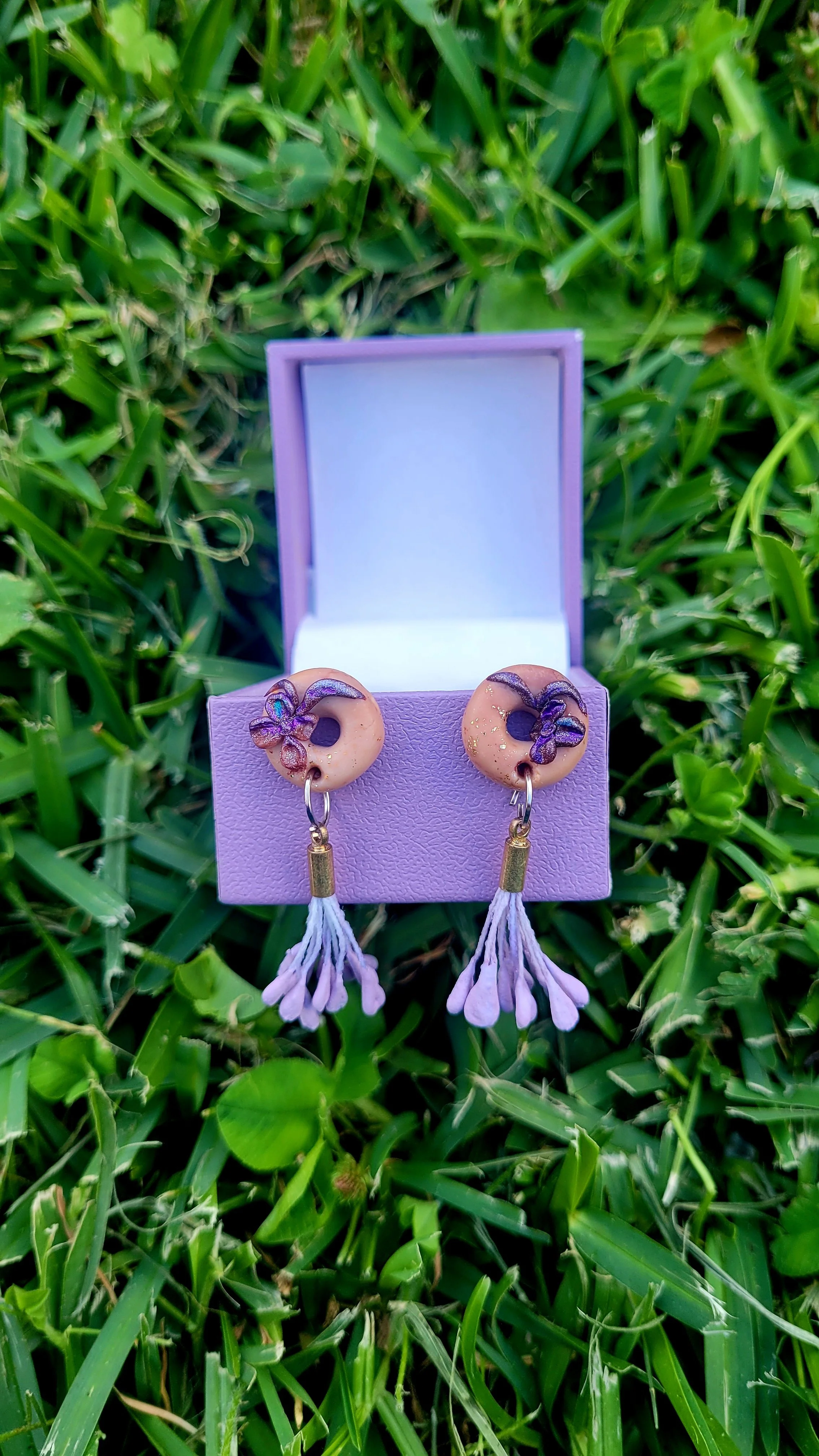 Violet Bloom Boho Earrings