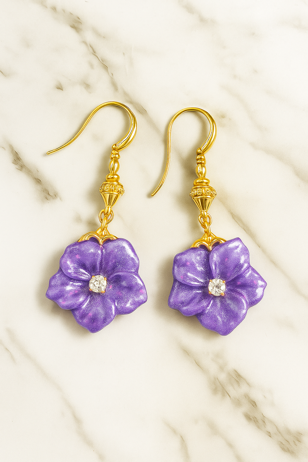 Shiny Flower Earrings