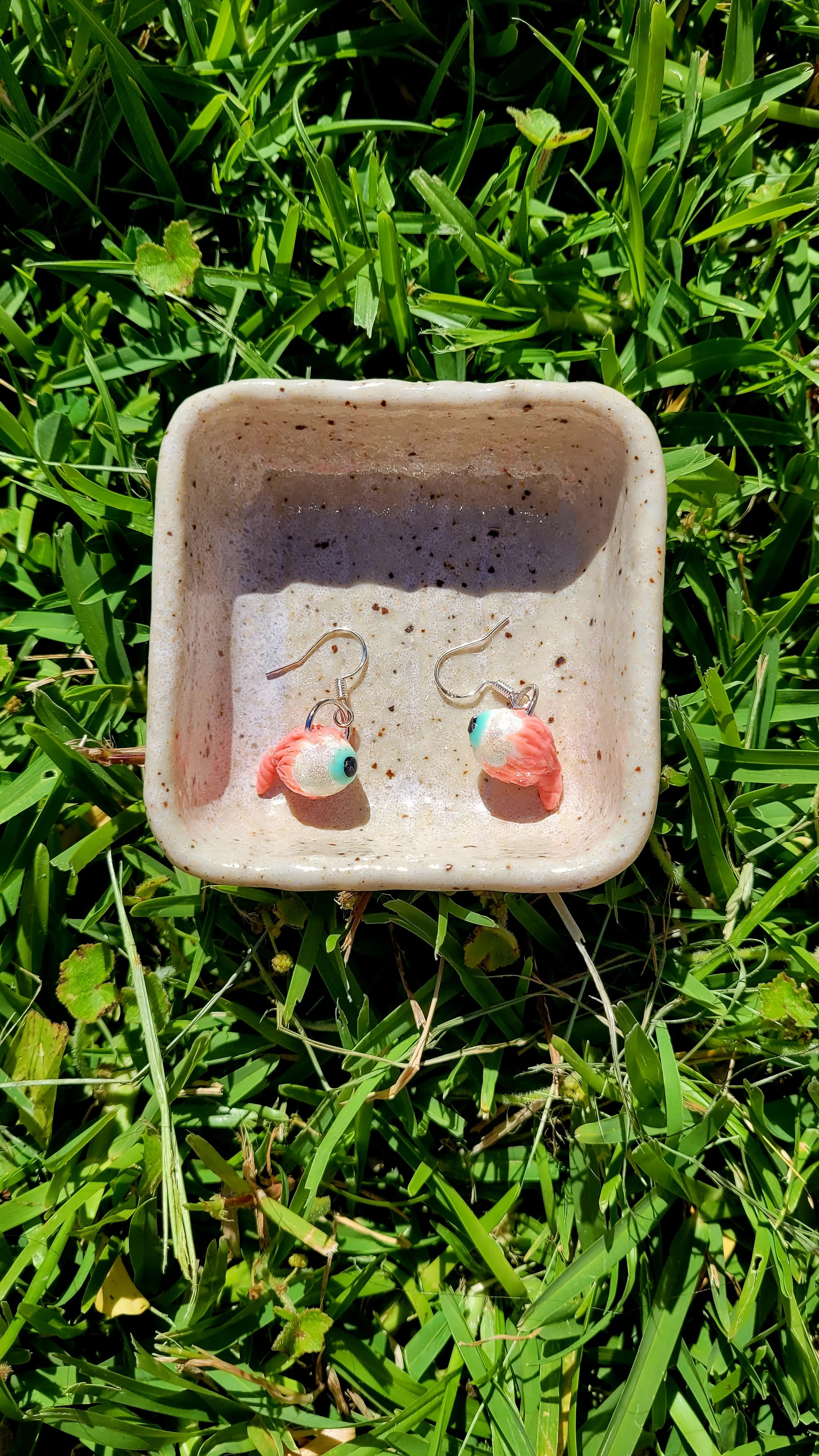 Gouged Eyeball Earrings