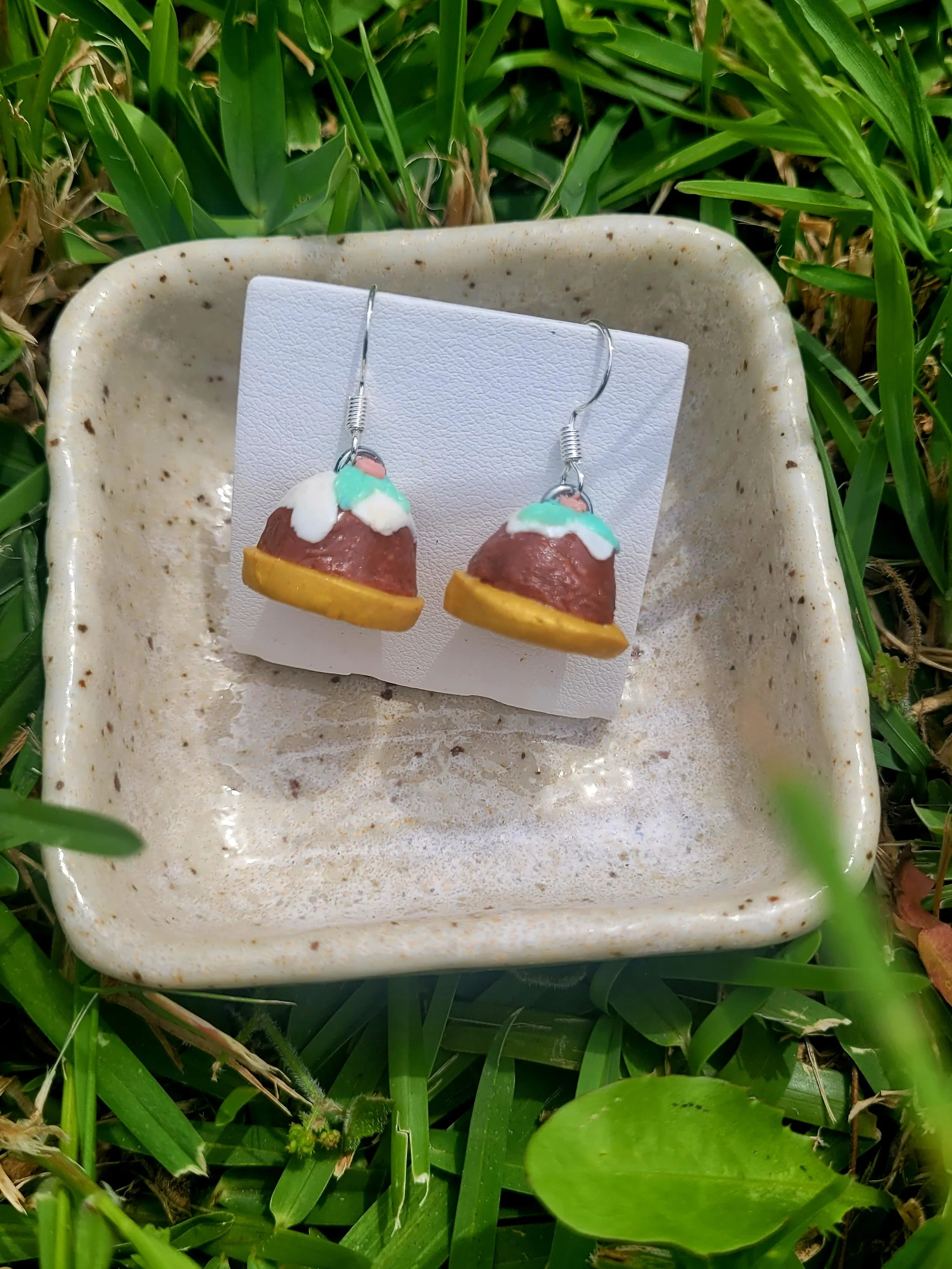 Christmas Pudding Earrings