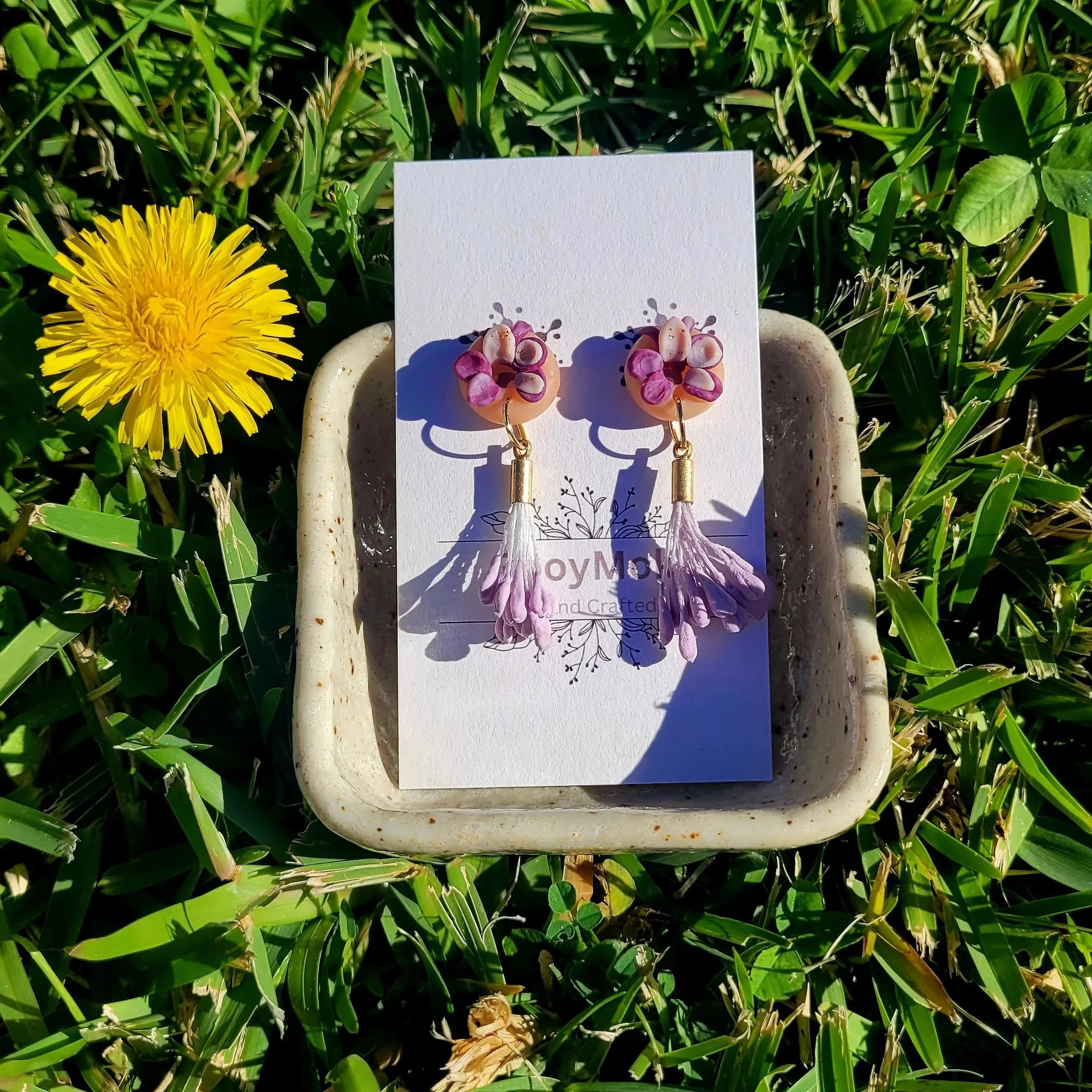 Violet Bloom Boho Earrings