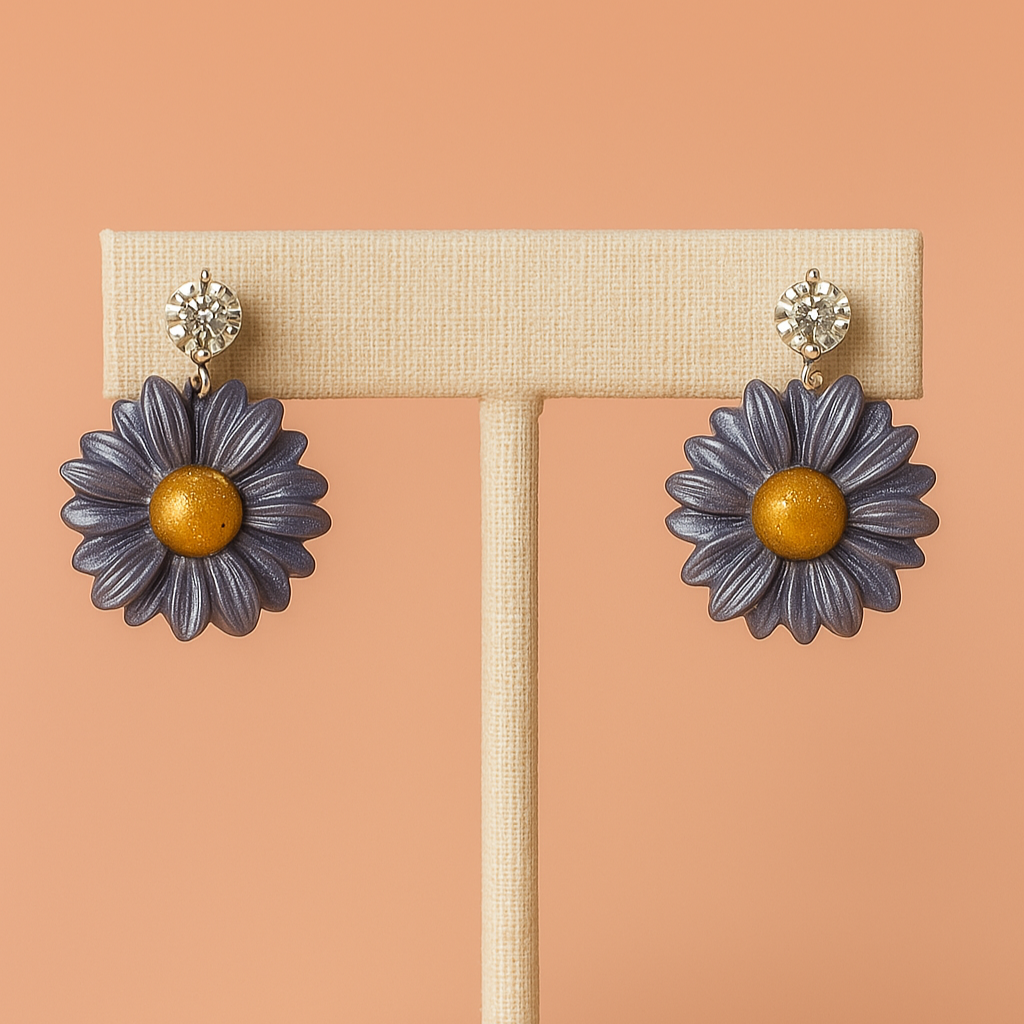 © 2025 Gooymoko. All Rights Reserved. Purple Sunflower Earring