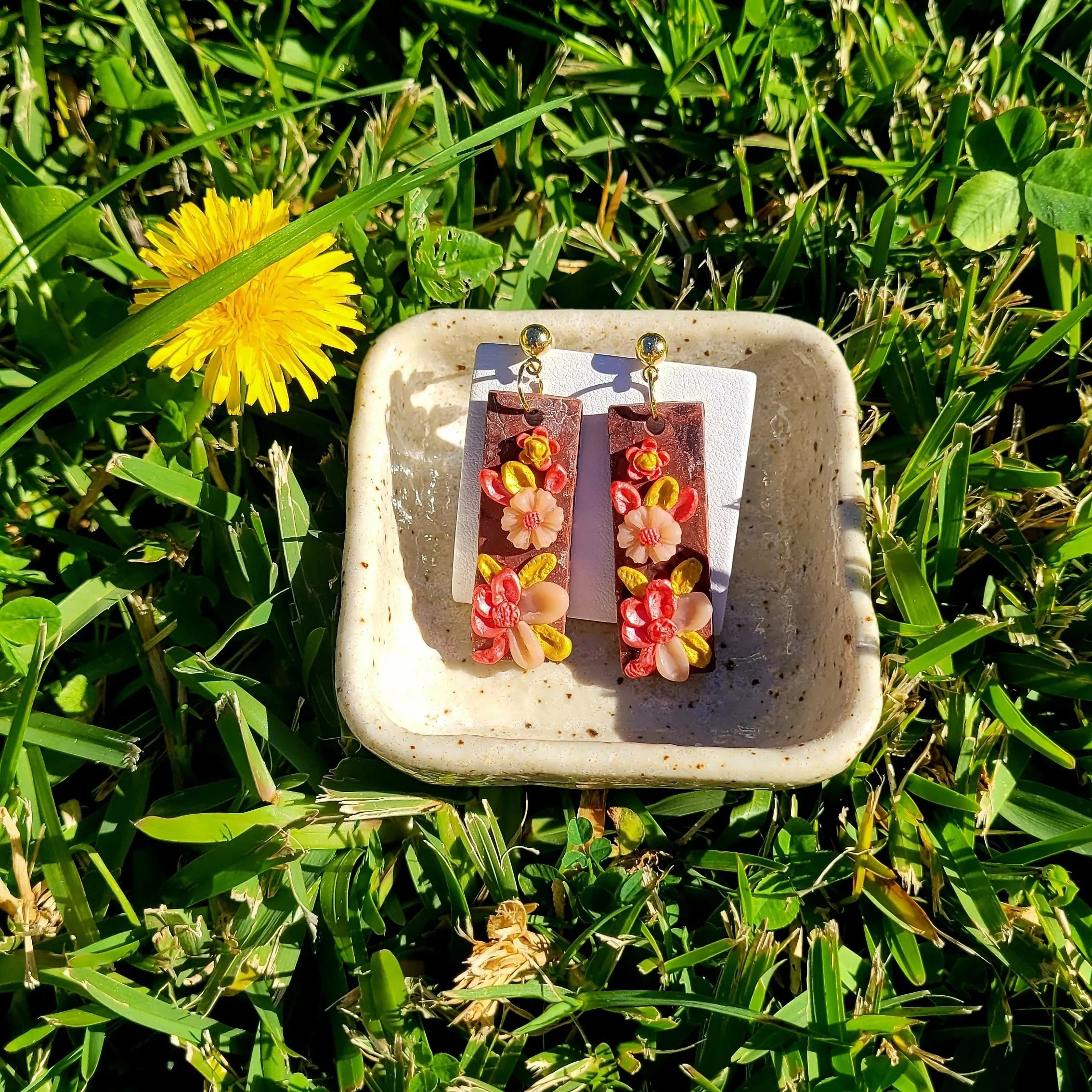 Boho Chic Floral Japanese Earrings