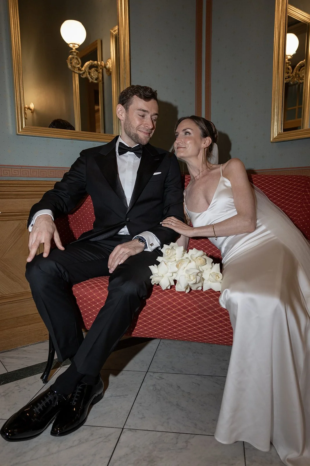 Fábio&amp;Jules-bride-and-groom-smiling-right-before-civil-wedding