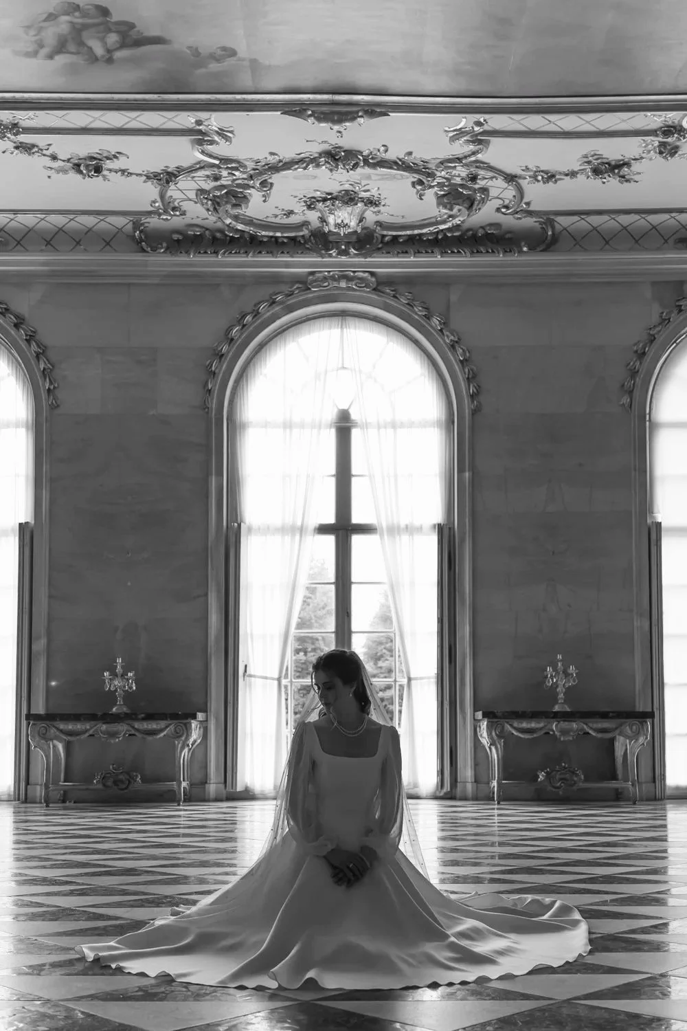 Destination wedding photo & video team capturing wedding in exclusive palace