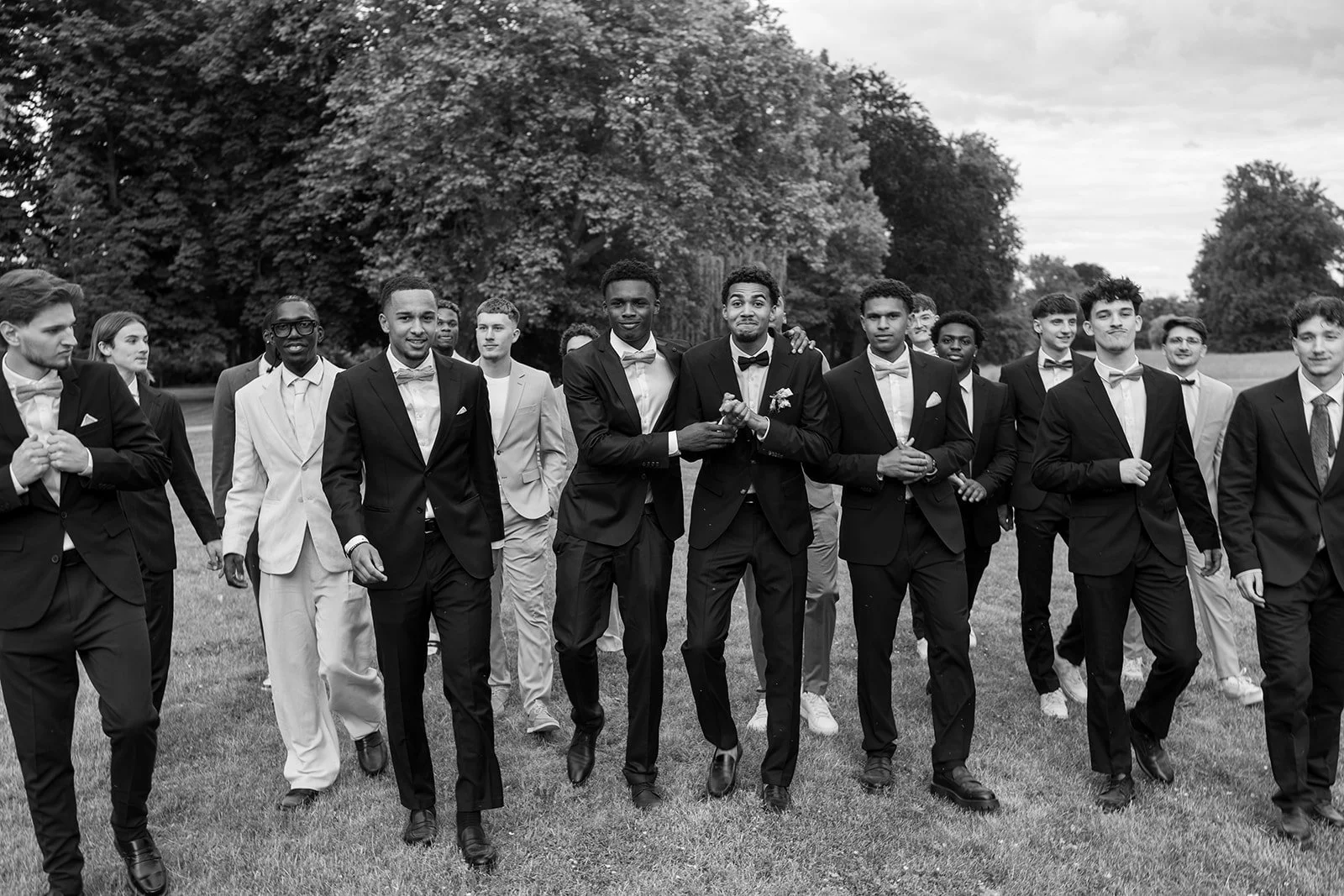 Family and friends celebrating together at a European wedding