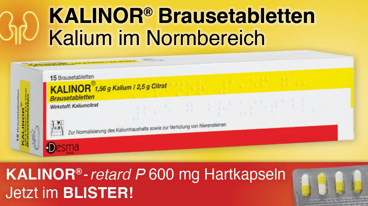 Kalinor Brausetabletten, Kalium im Normbereich - KALINOR retard P 600 mg Hartkapseln: Jetzt im Blister!