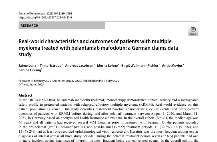 Belantamab mafodotin in real-world practice: ocular care matters