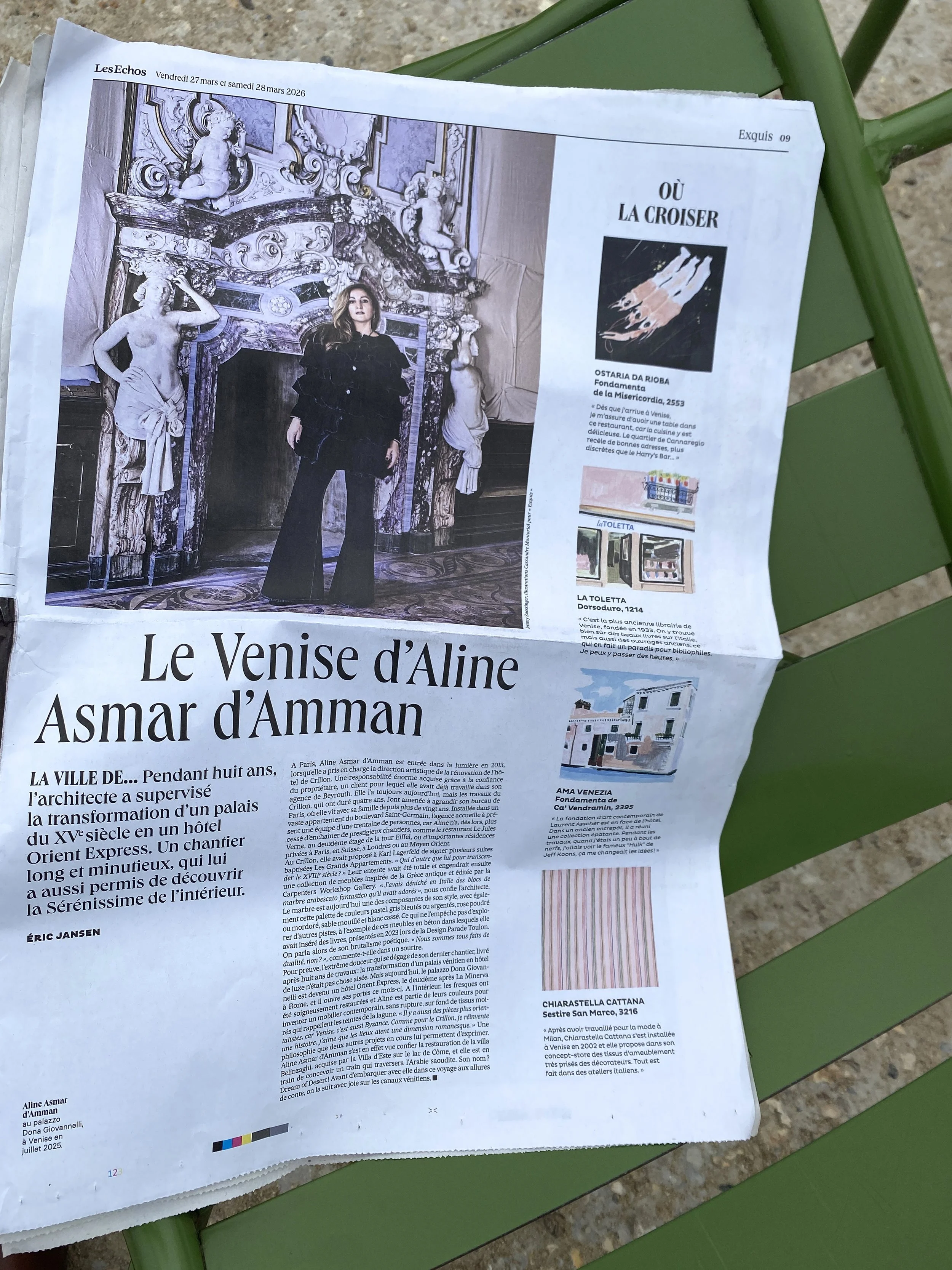 EXQUIS/Les Echos Week-endLAline Asmar d'Amman