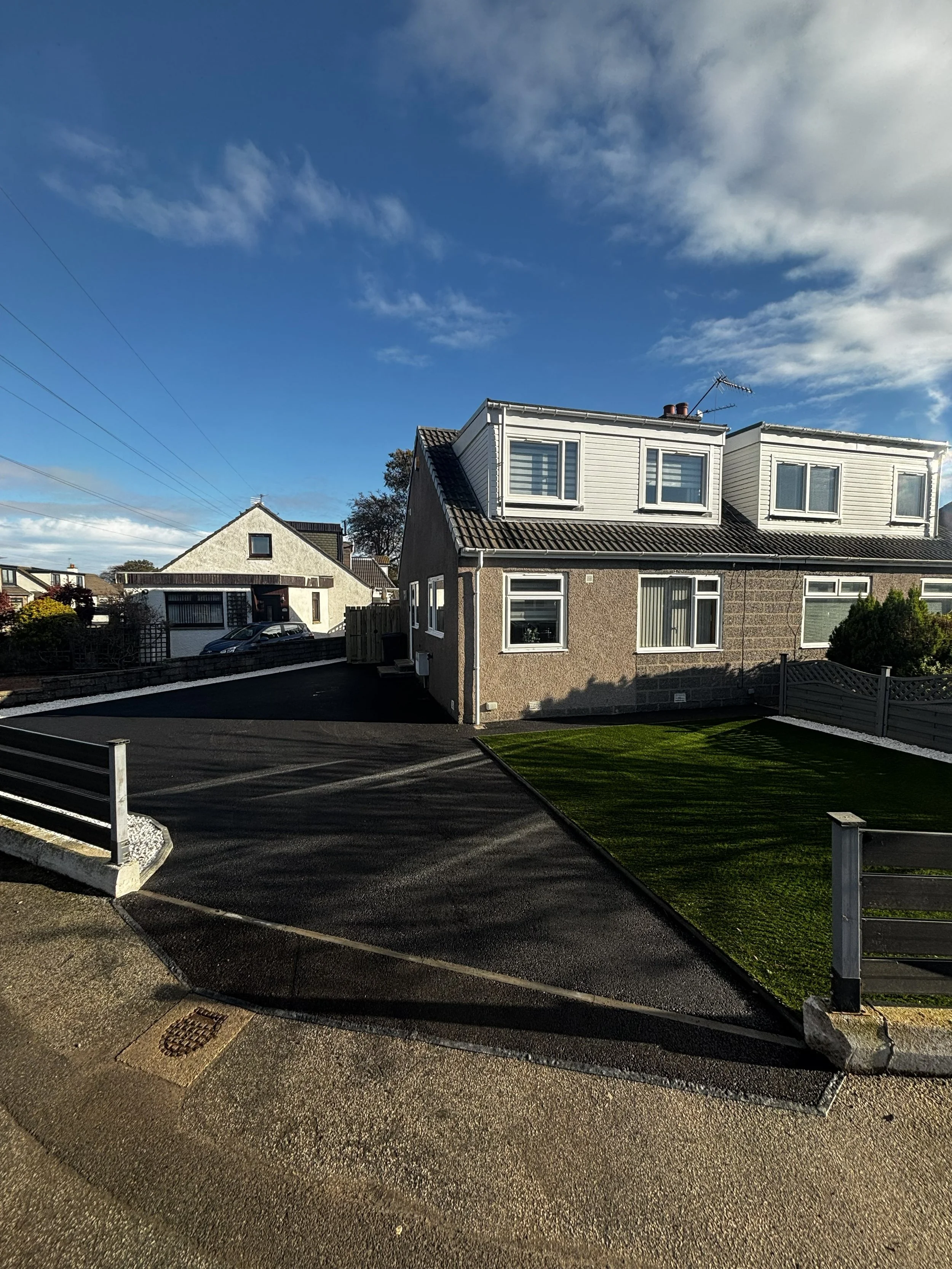 Airyhall - Tarmac Driveway and artificial grass