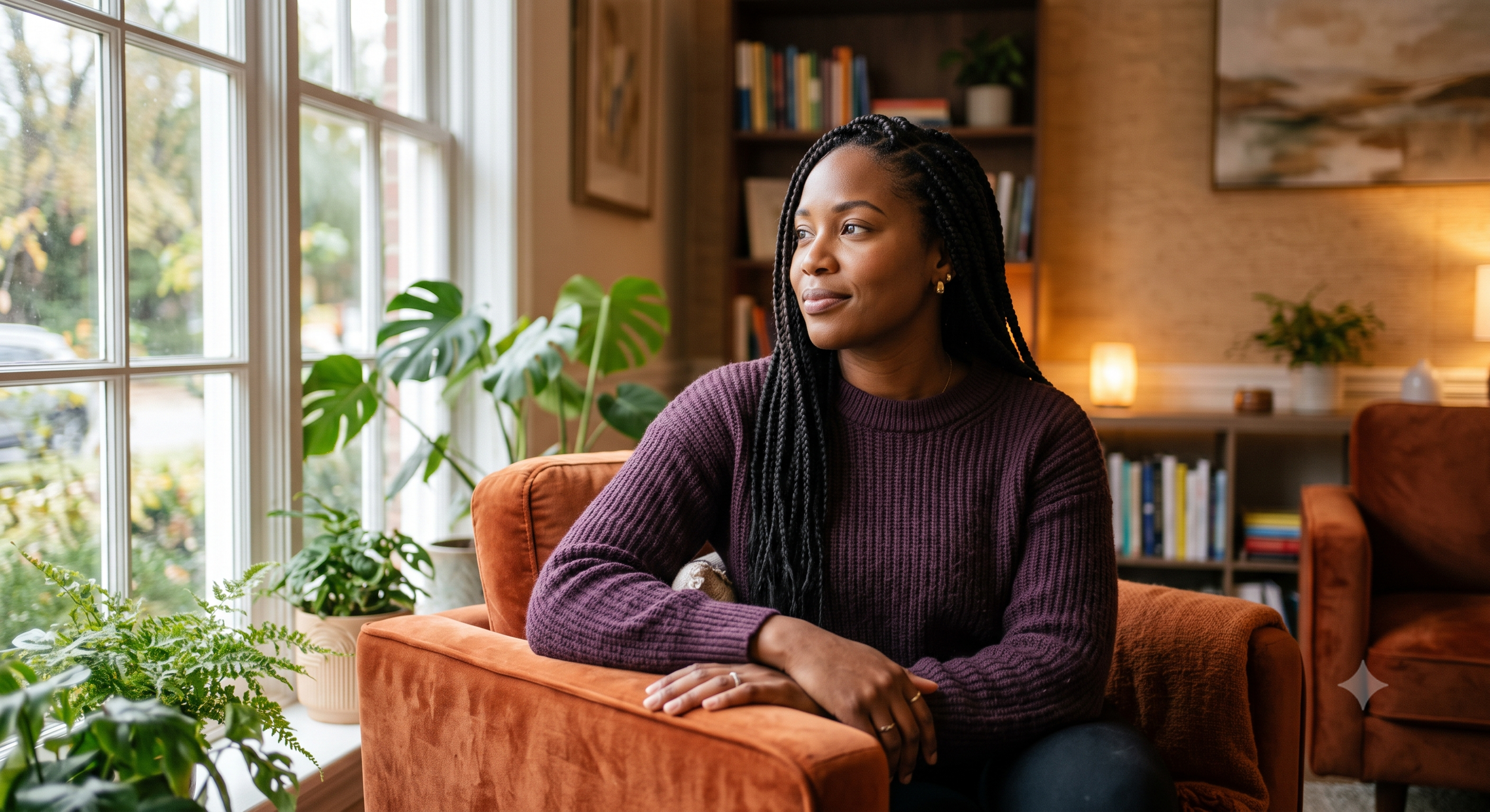 Black Woman In Therapy for Anxiety