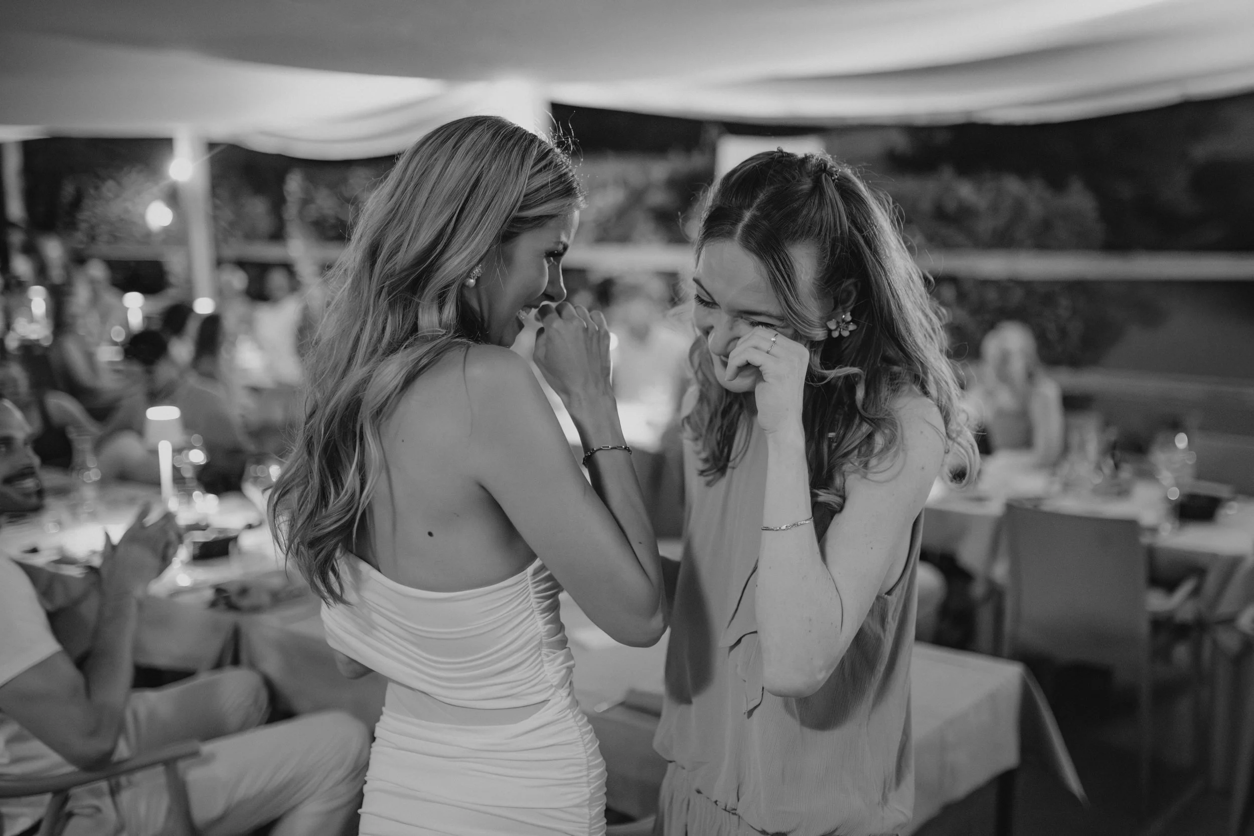 Welcome Dinner in Tuscany at Ristorante La Dispensa in Pomarance, Italy, with an intimate group of friends and family enjoying a relaxed Italian evening.