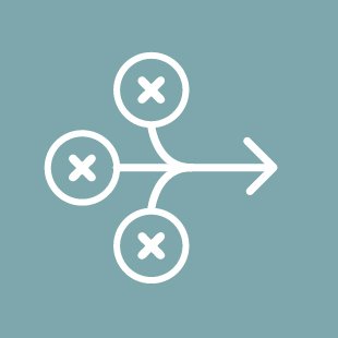 Graphic of a coordinate system with three intersecting circles and an arrow pointing to the right.
