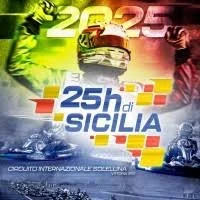 Promotional poster for a 24-hour endurance karting event at Karting Genk, featuring a race track background and the slogan 'Race Like Champions.'