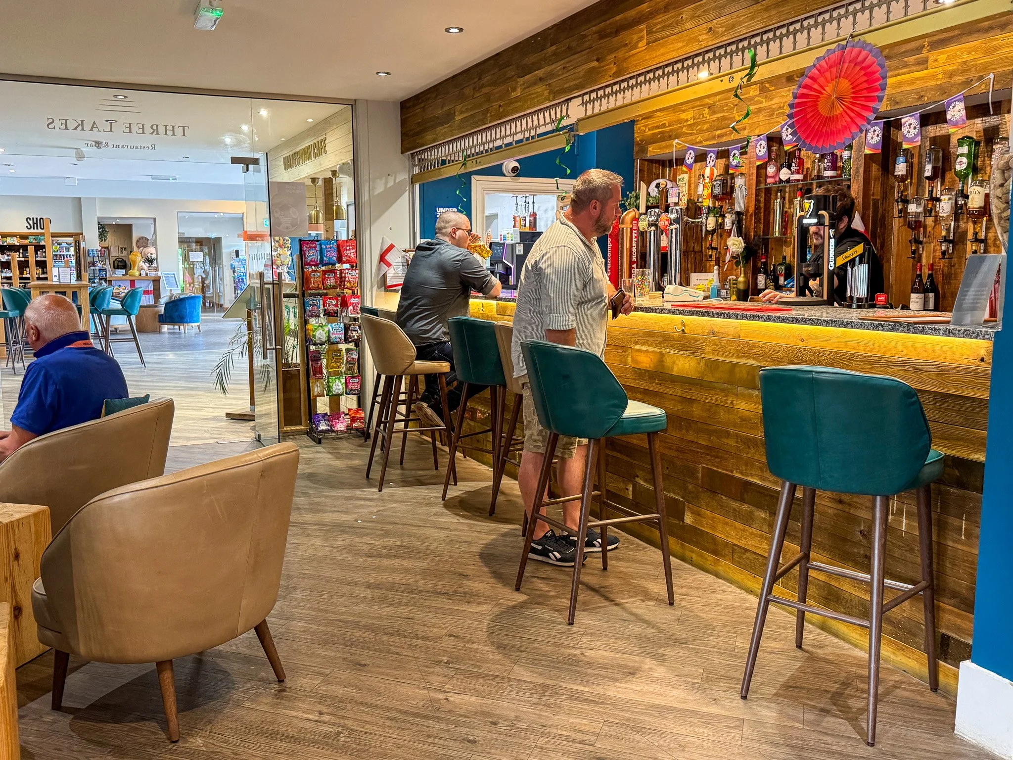 Bar inside the clubhouse at Bodmin Holiday Park in Cornwall.