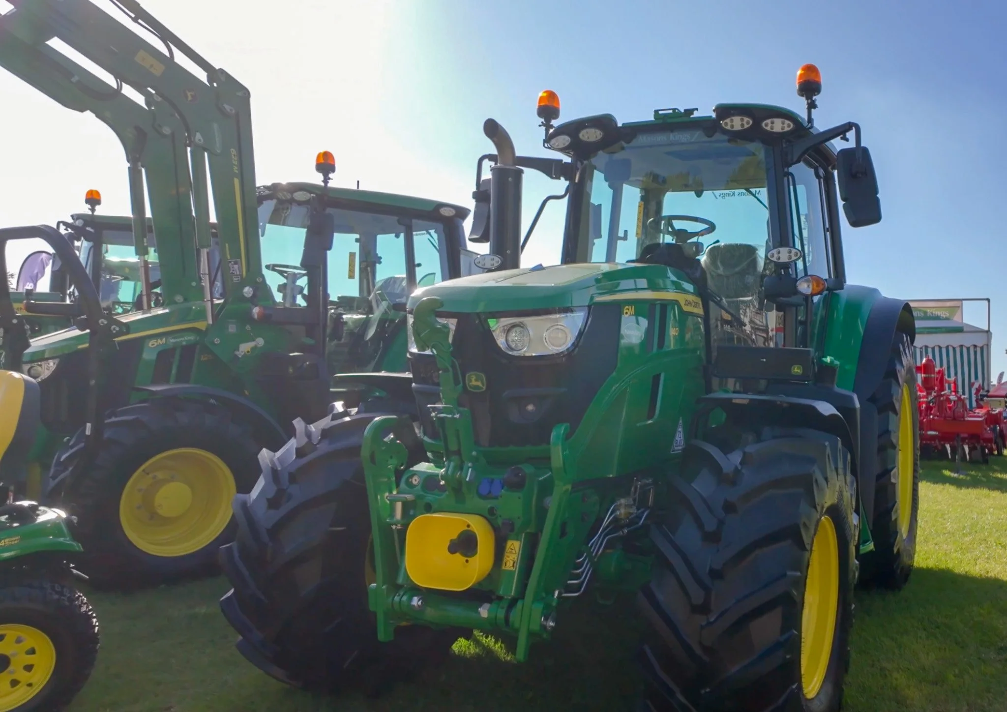 John Deere tractor on display at the Devon County Show in Exeter