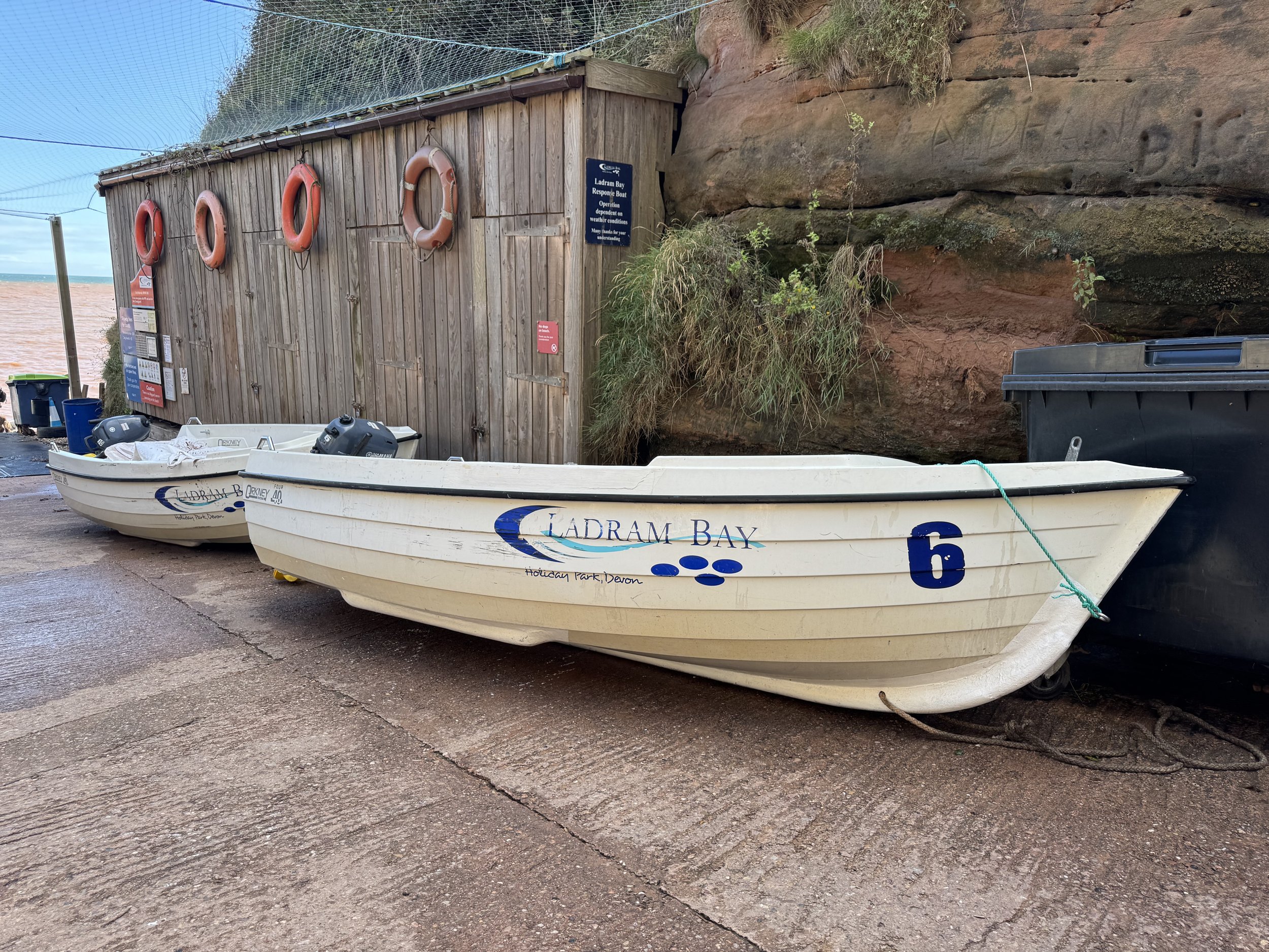 Boat hire available at Ladram Bay beach in East Devon