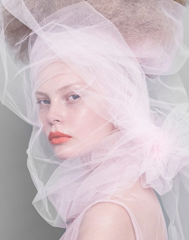 The Veiled Dreamer: A Surreal Portrait