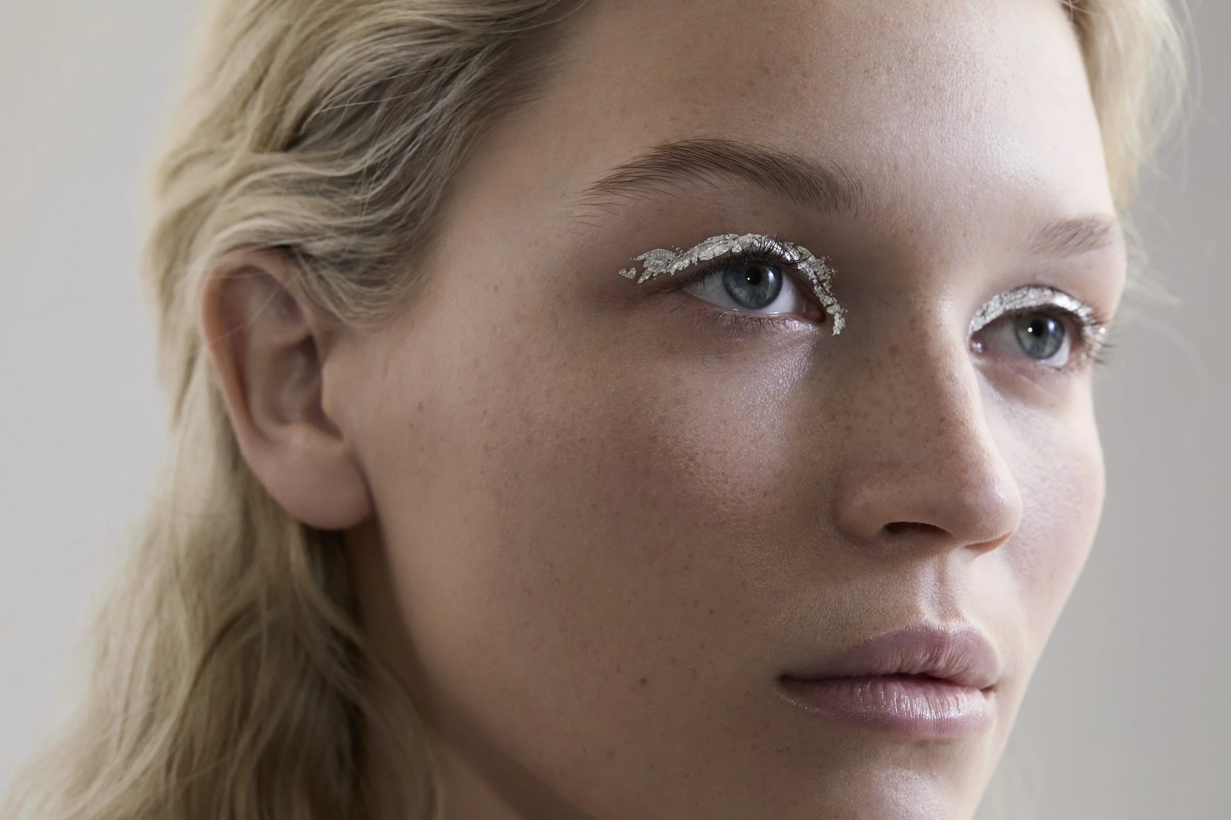 Natural skin beauty portrait — dewy skin photography London