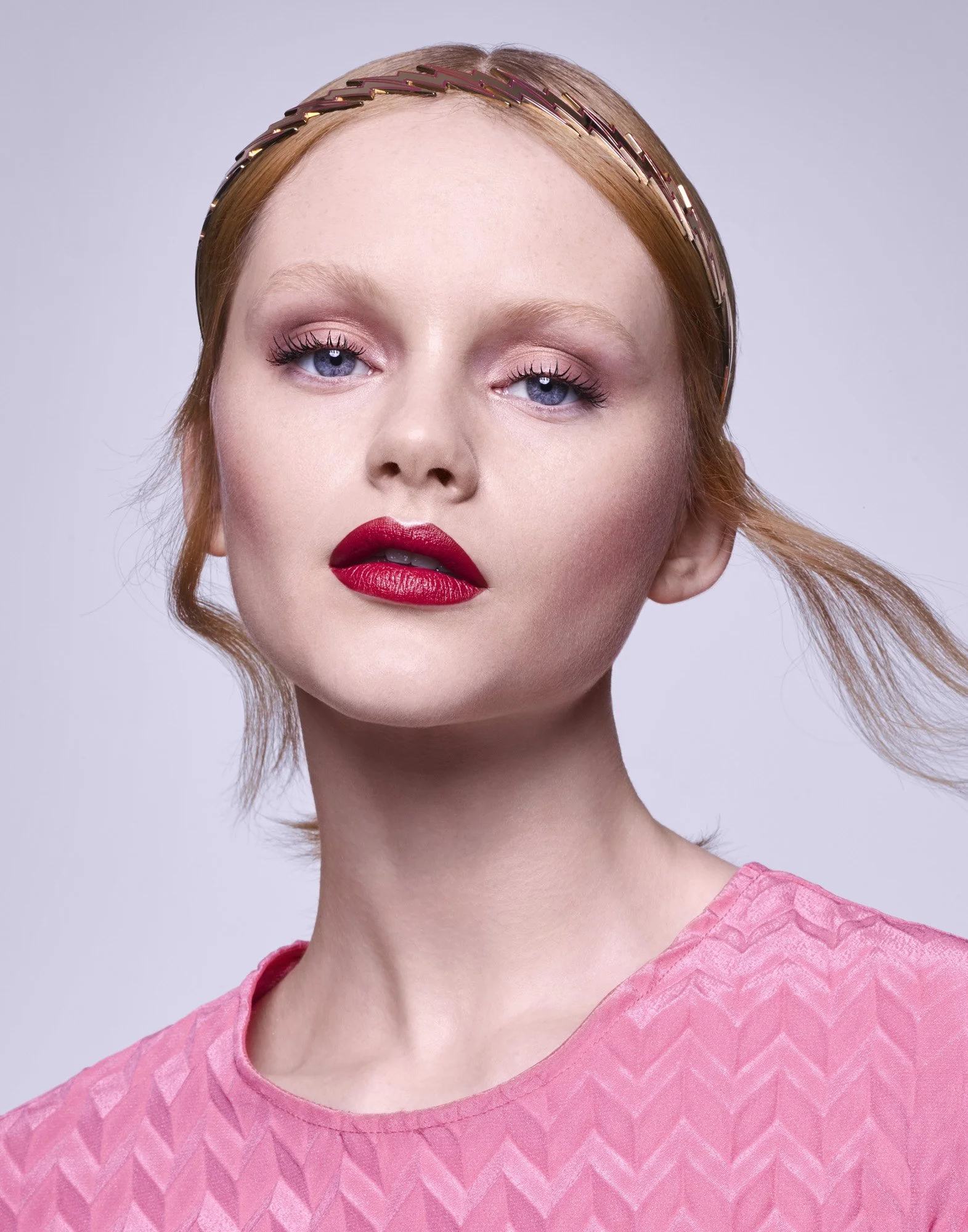 Pink beauty editorial — bold colour makeup