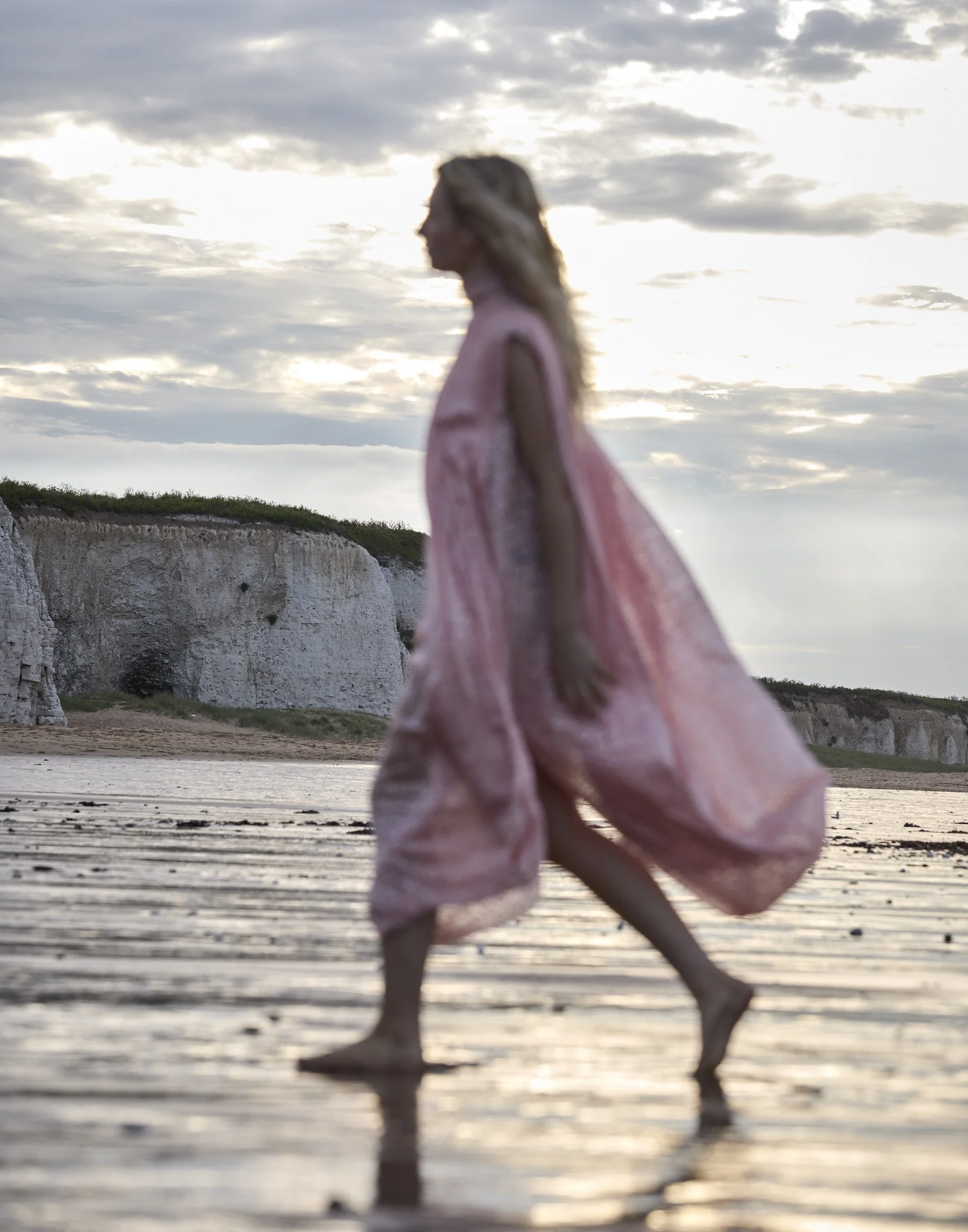 Fashion photography on location — wind, fabric and coastline