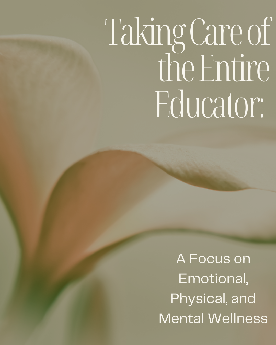 Taking Care of the Entire Educator: A Focus on Emotional, Physical, and Mental Wellness