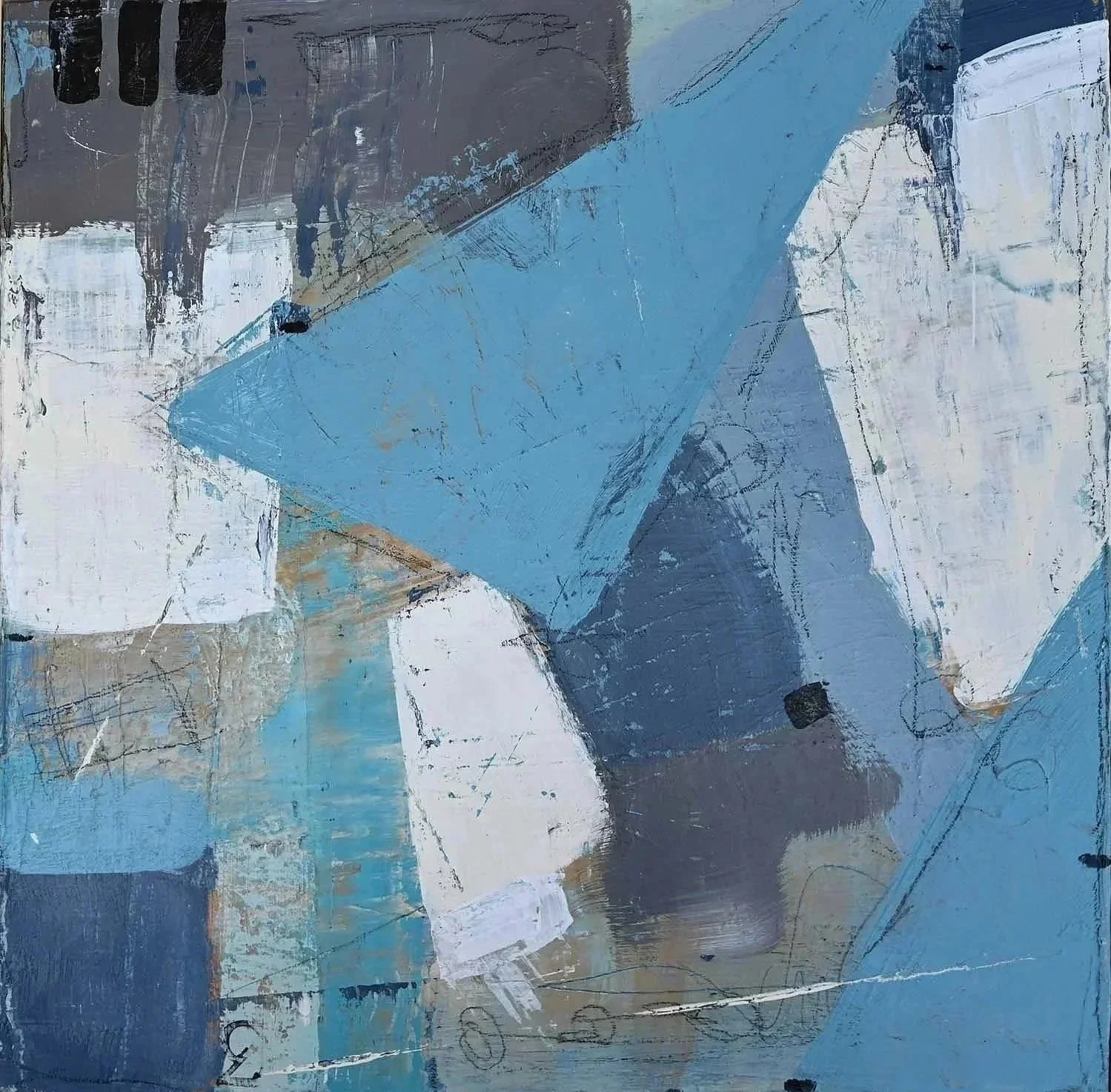 Song Sung Blue | 12x12 | acrylic on wooden panel