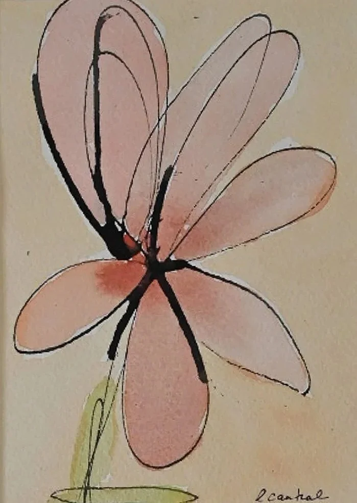 Favorite flower | 5x7 | watercolor + ink