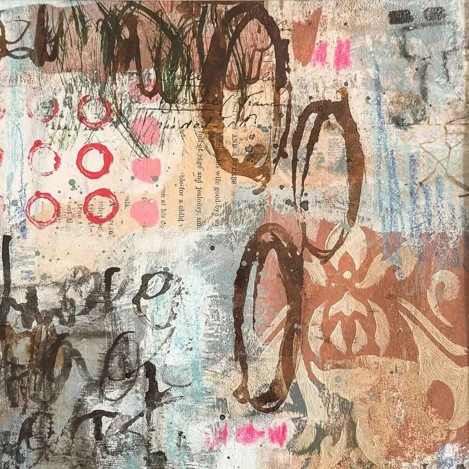 A promise made | 6x6 | mixed media + collage on paper