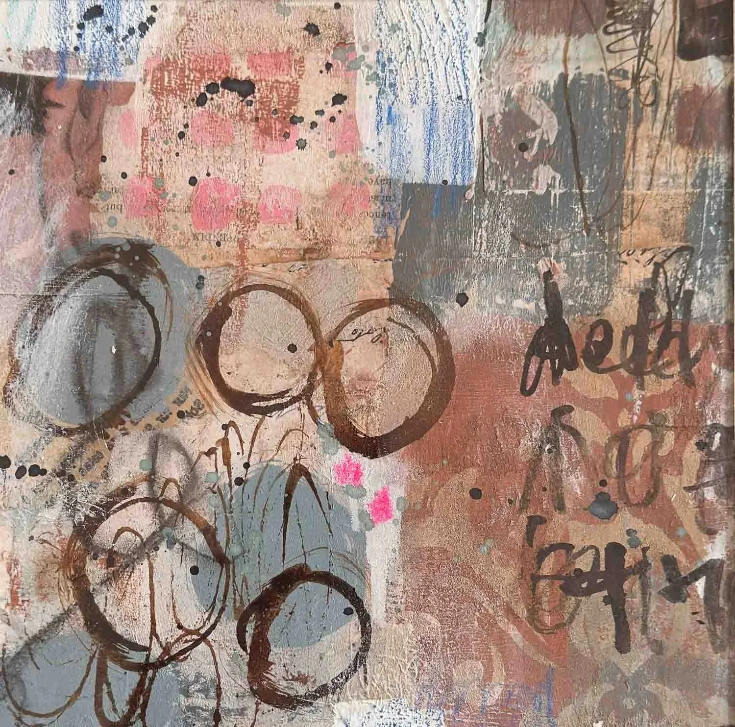 A promise kept | 6x6 | mixed media + collage on paper