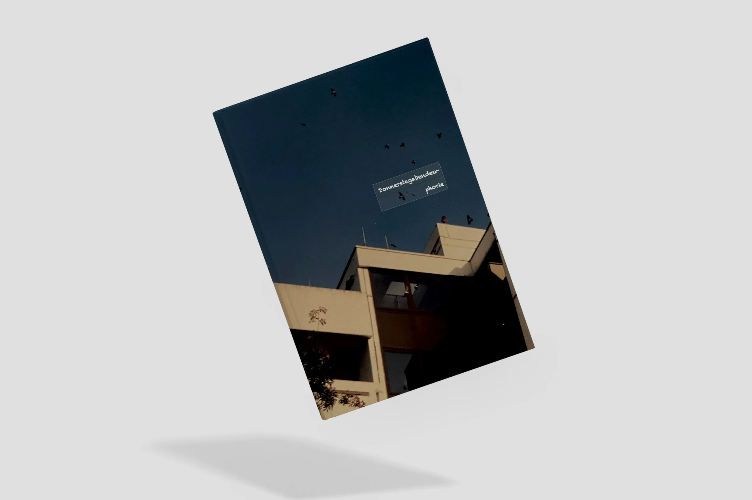 Book cover of first German poetry collection Donnerstagabendeuphorie.