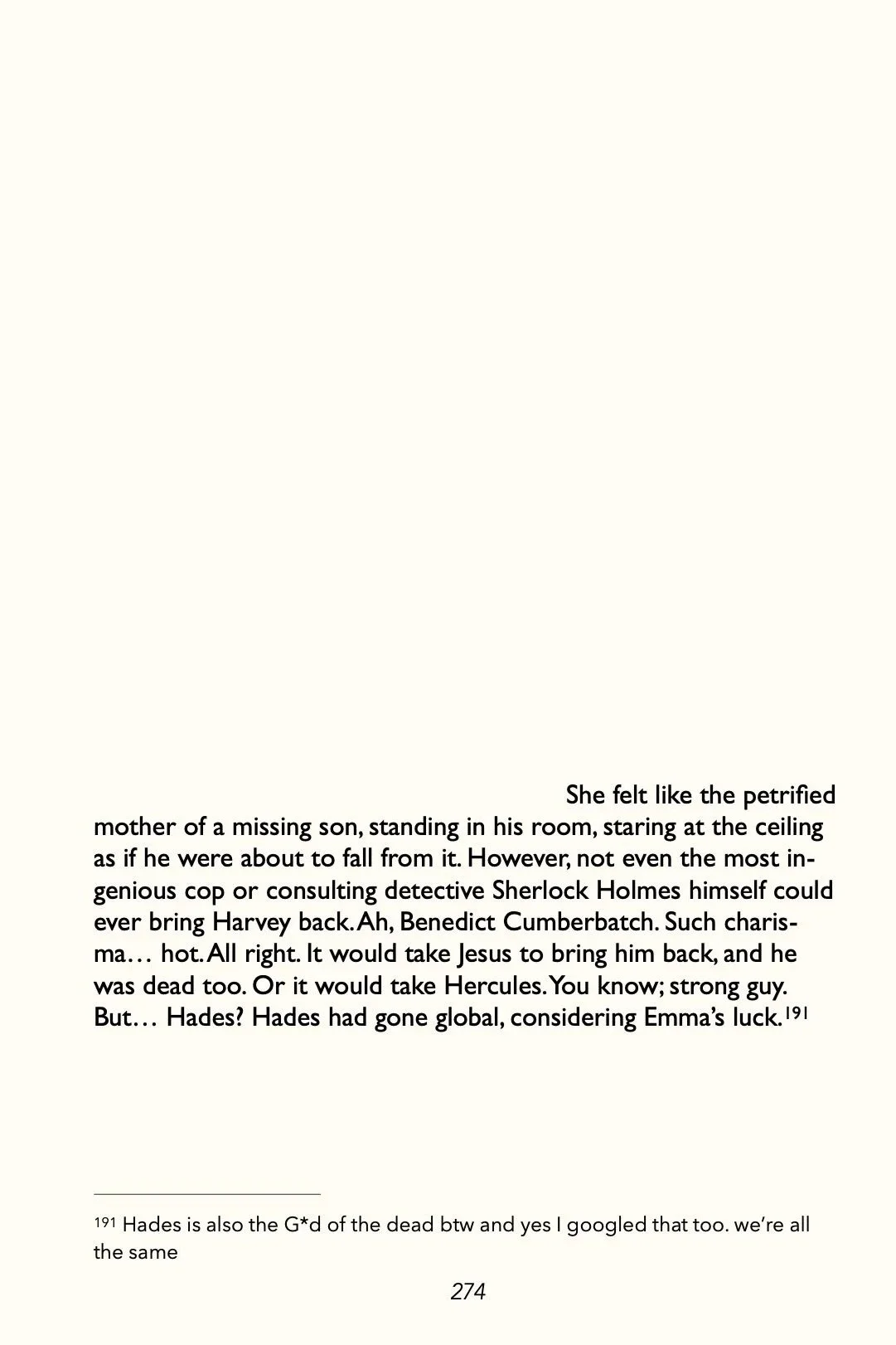 Excerpt from River's debut novel One Hell of a Girl.